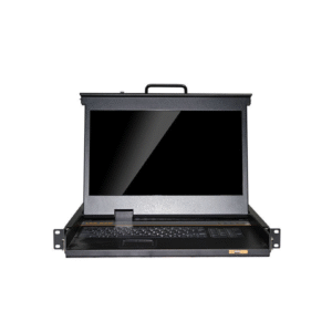 1U rack mount 18.5" LED KVM switch 16 ports HDB-15 with touch pad+Mouse - AL-V18516P